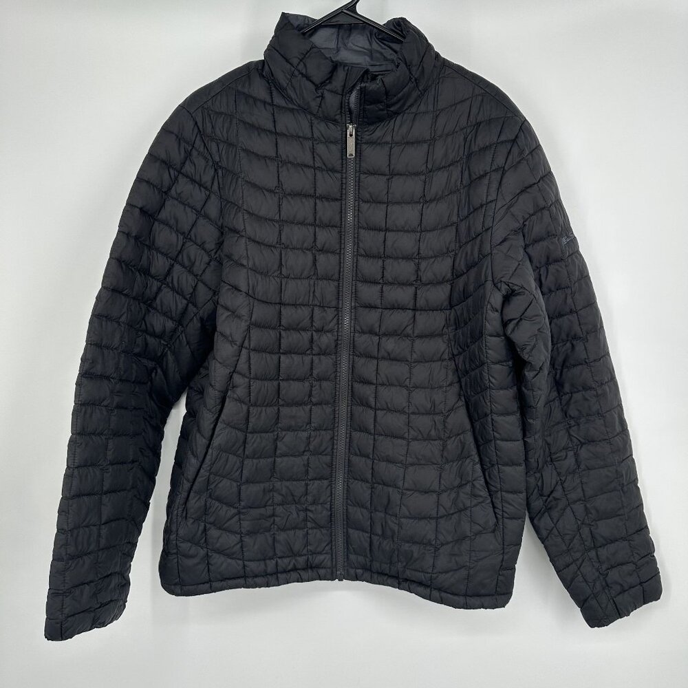 Ben Sherman Puffer Jacket Mens Size Medium Black Full Zip Coat Classic Pockets